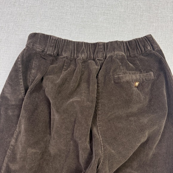 L.L. Bean Pants Womens 8 Petites Brown Corduroy Dress Pants Pleated Straight - Picture 8 of 8